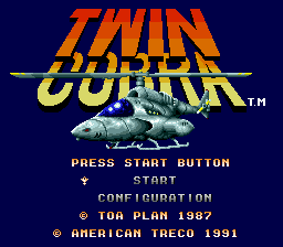 Twin Cobra Title Screen